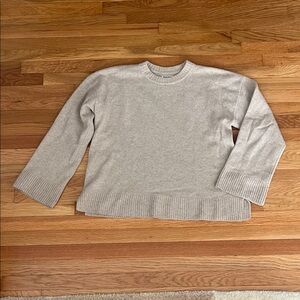 Reformation Tan Wool Crewneck Sweater